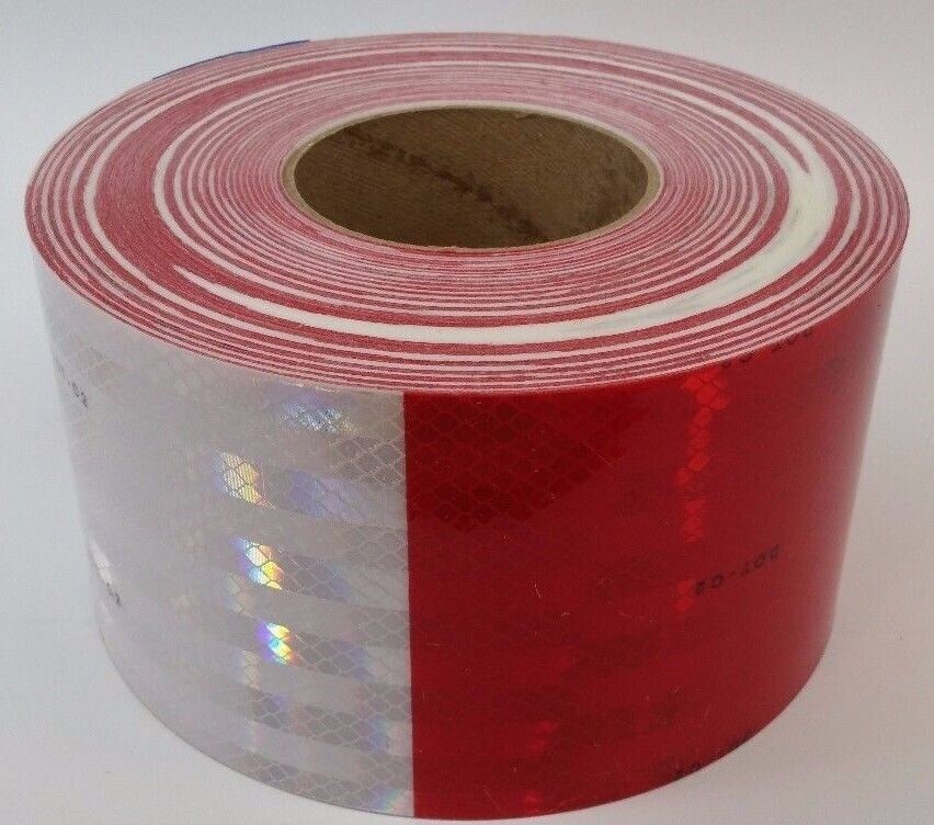 3M 67004 4" x 150' 983 Series 6" Red 6" White Conspicuity Reflective Tape