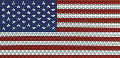 Oralite American Flag Decal, Reflect, 6.5x3.75 in, Red/White/Blue