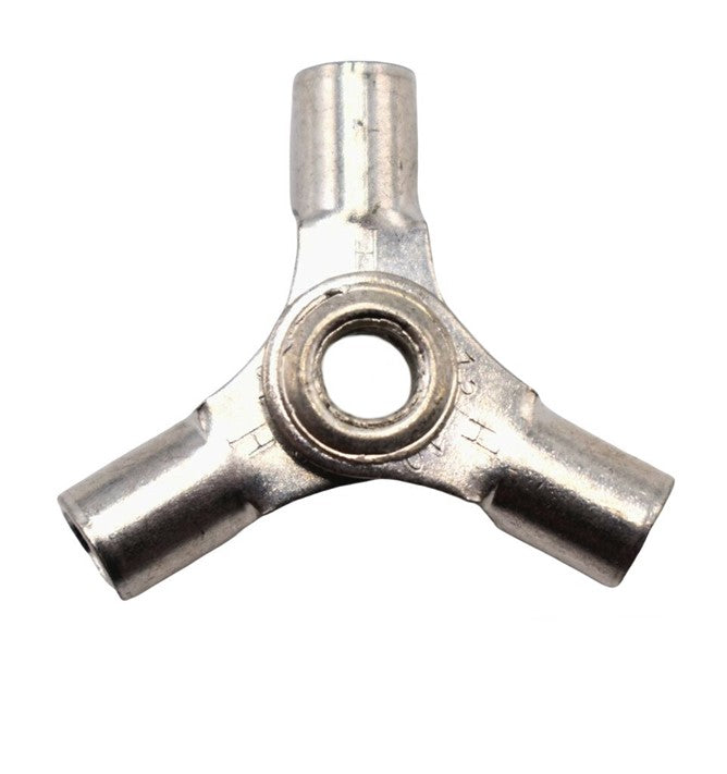MVP 25 pcs 10-12 AWG Non-Insulated Three Way Wye Ring Terminal Connector T30-10U - USA