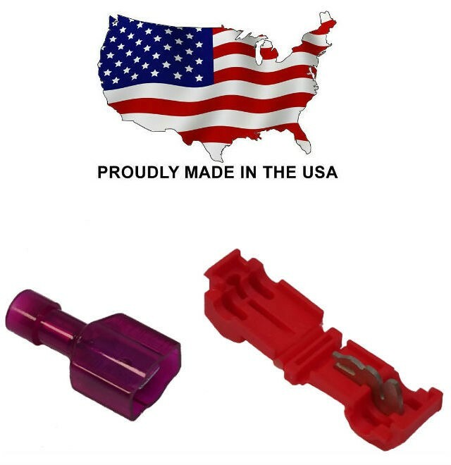 MVP 100 Pieces Red T-Tap Wire Connector Sets 18-22 AWG USA Made - TT18 TFM18N