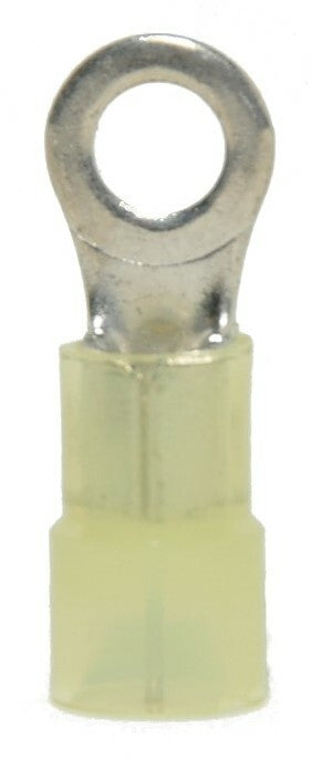 MVP 50 Yellow 10-12 AWG Nylon Insulated Ring Terminals #10 Stud - Made in USA