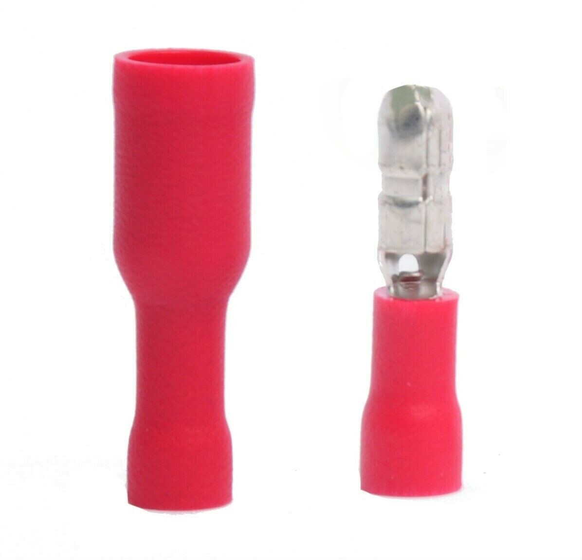 MVP 10 Sets of 18-22 AWG Red Vinyl Insul. Male & Female Bullet Terminals .157"