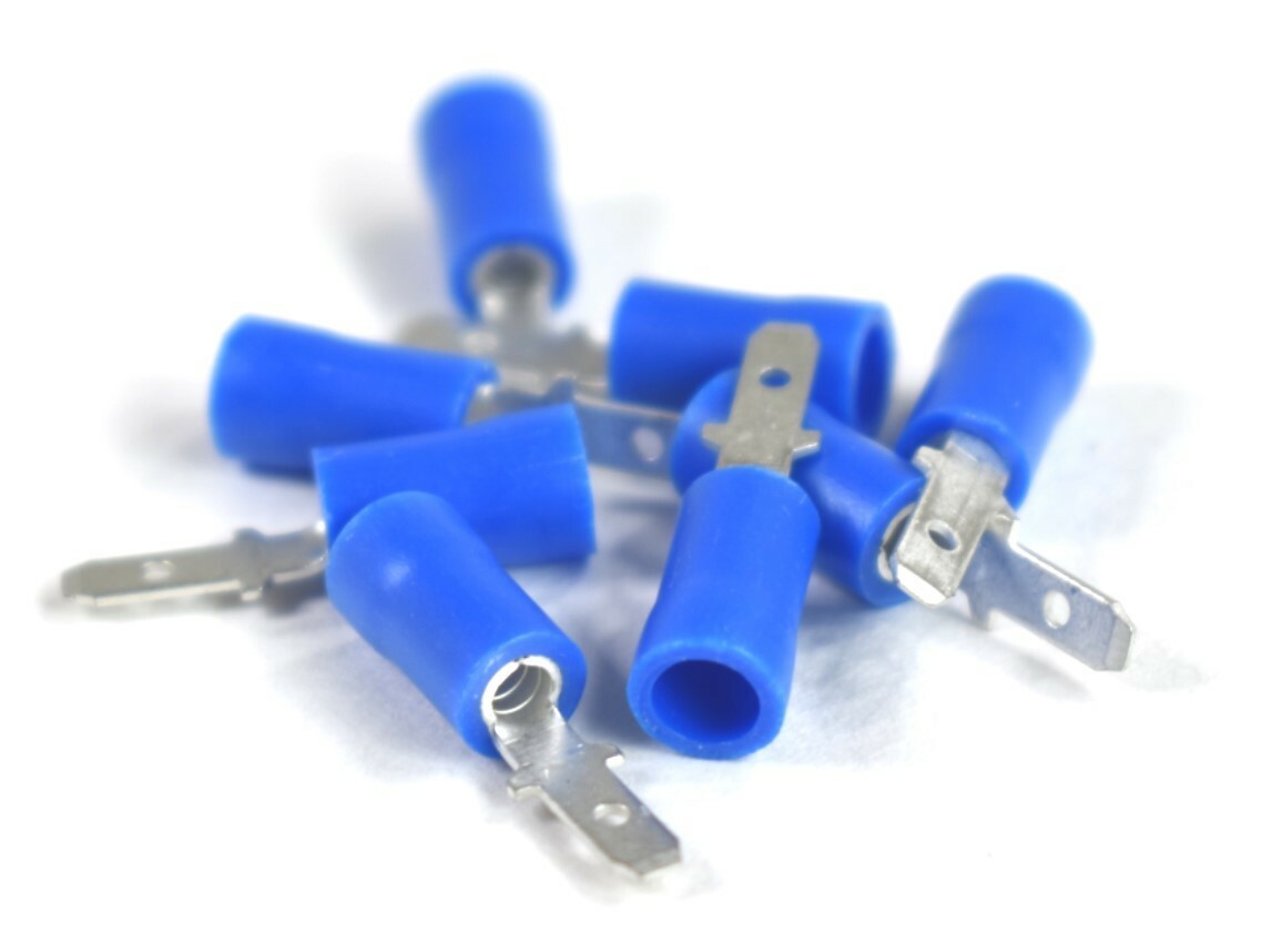 MVP 100 Blue 14-16 AWG Vinyl Insulated Male Quick Connect Terminal .110"