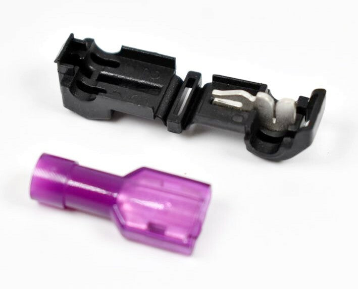 MVP 25 Sets Black T-Tap and Male Quick Connector Terminals 20-24 Ga AWG T-Tap