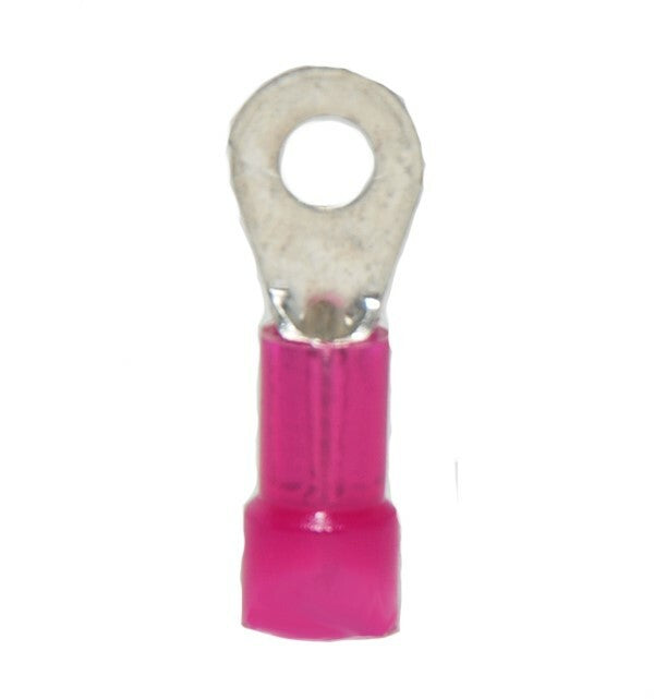 MVP 50 Red 18-22 AWG Nylon Insulated Ring Terminals #6 Stud - Made in the USA