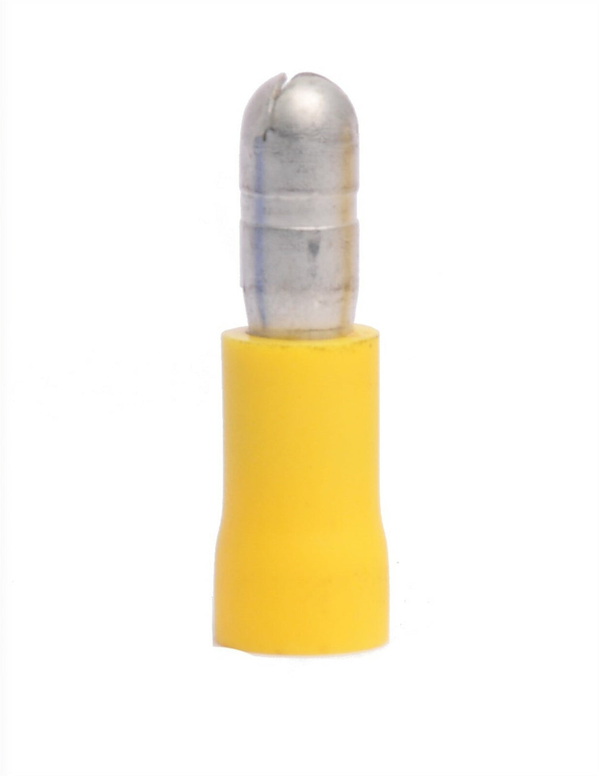 MVP Yellow 100 Pack 10-12 AWG Gauge Vinyl Insulated Male Bullet Terminal .195"