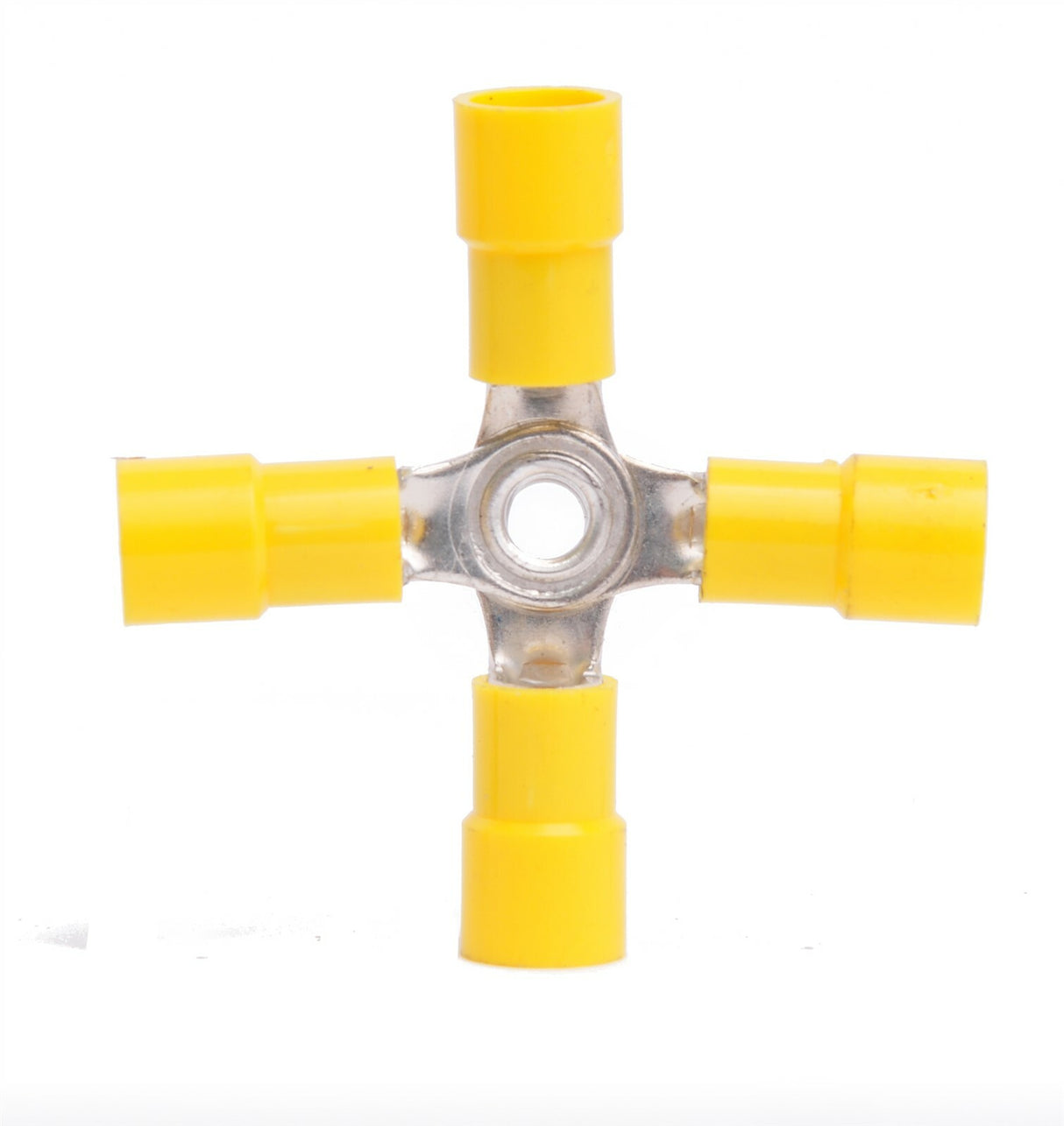 MVP 10 Pck 4 Way X Wire Terminal Splice Connectors Yellow 10-12 AWG Vinyl Ins.