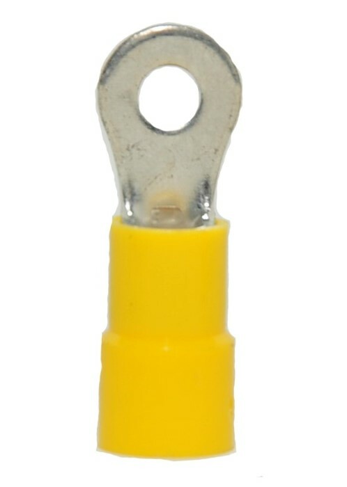 MVP 50 Yellow 10-12 AWG Gauge Vinyl Insulated Ring Terminals #8 Stud