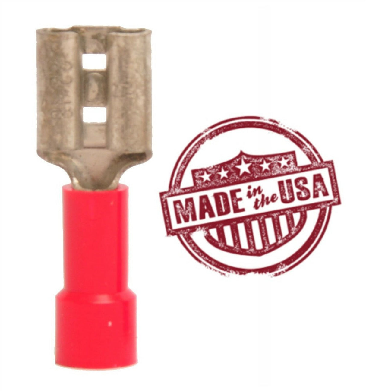 MVP 100 Red 18-22 AWG Vinyl Insulated Female Quick Connect Terminal .250" USA