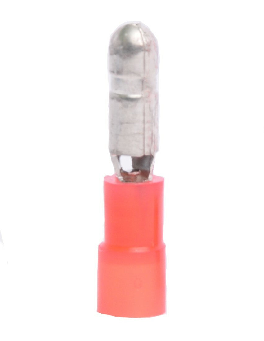 MVP 50 Pack 18-22 AWG Gauge Red Nylon Insulated Male Bullet Terminal .180"