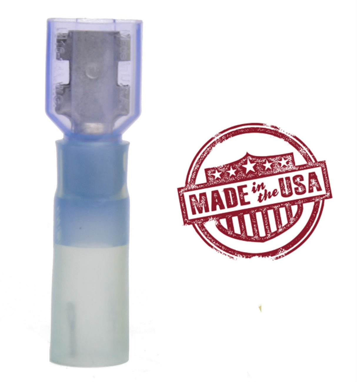MVP 100 Blue 14-16 AWG Ins. Female 1/4" Quick Connect Terminal 3M Heat Shrink