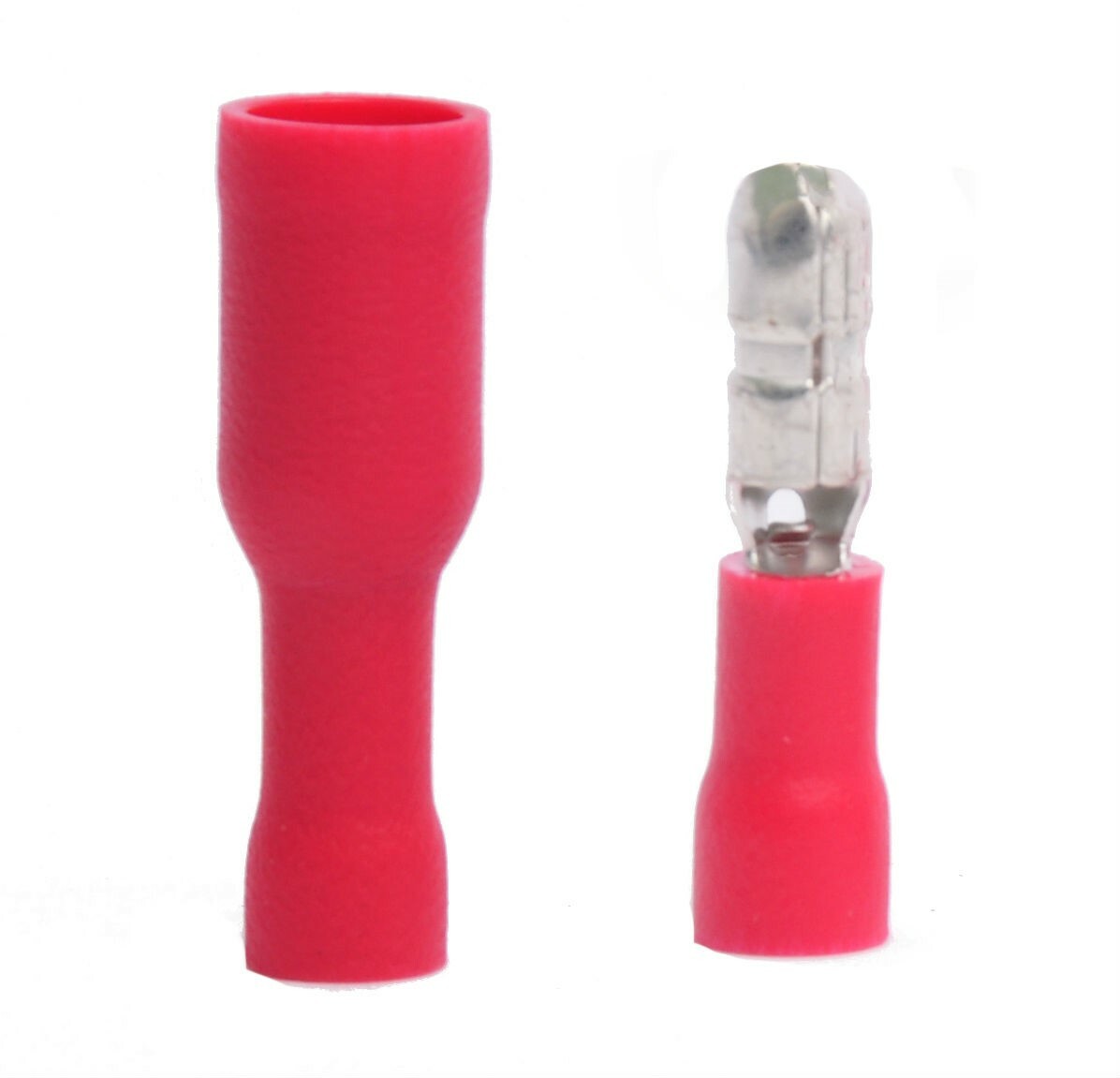 MVP 25 Sets of 18-22 AWG Red Vinyl Insul. Male & Female Bullet Terminals .180"