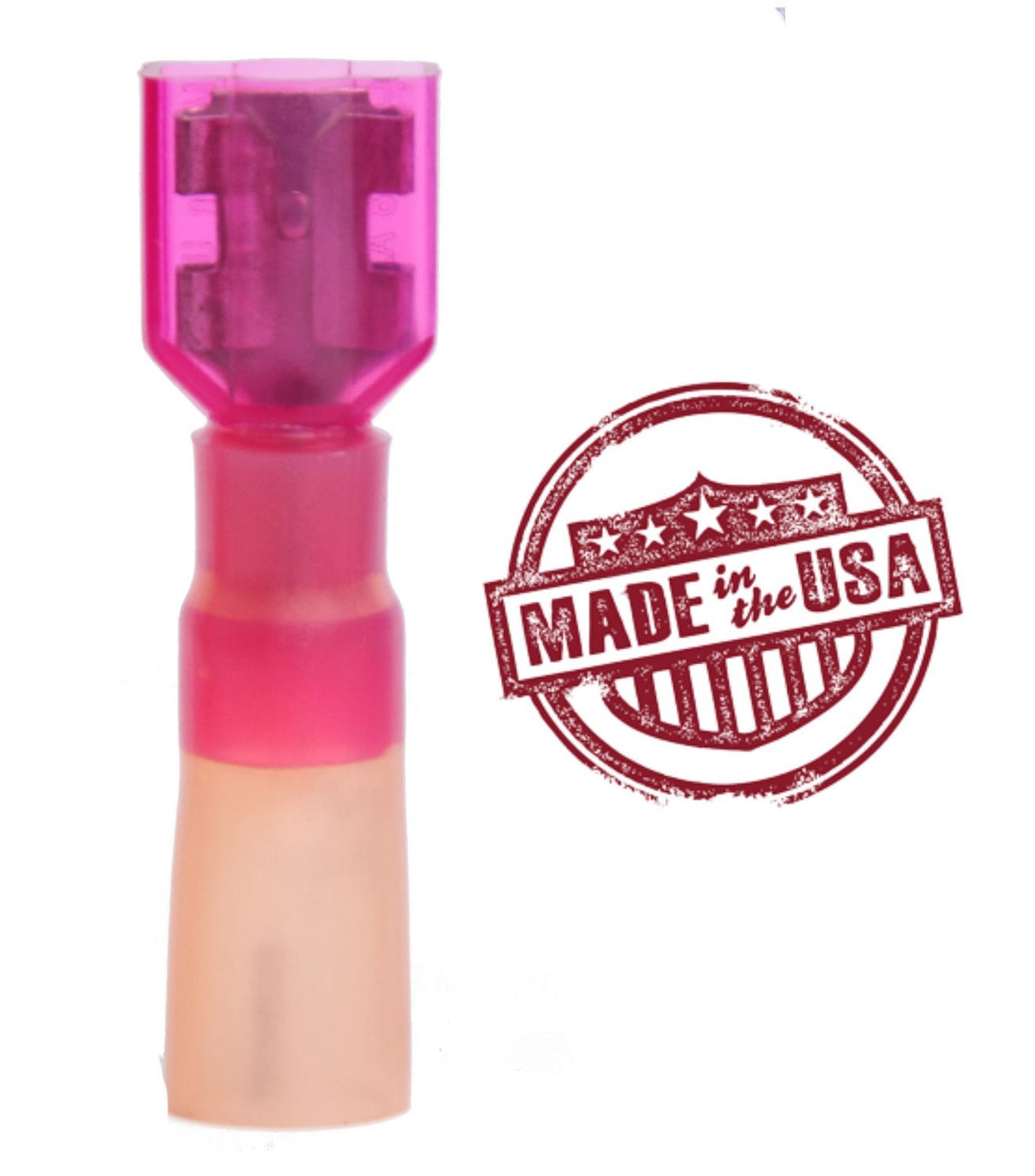 MVP 25 Red 18-22 ga Fully Ins. Female 1/4" Quick Connect Terminal 3M Heat Shrink