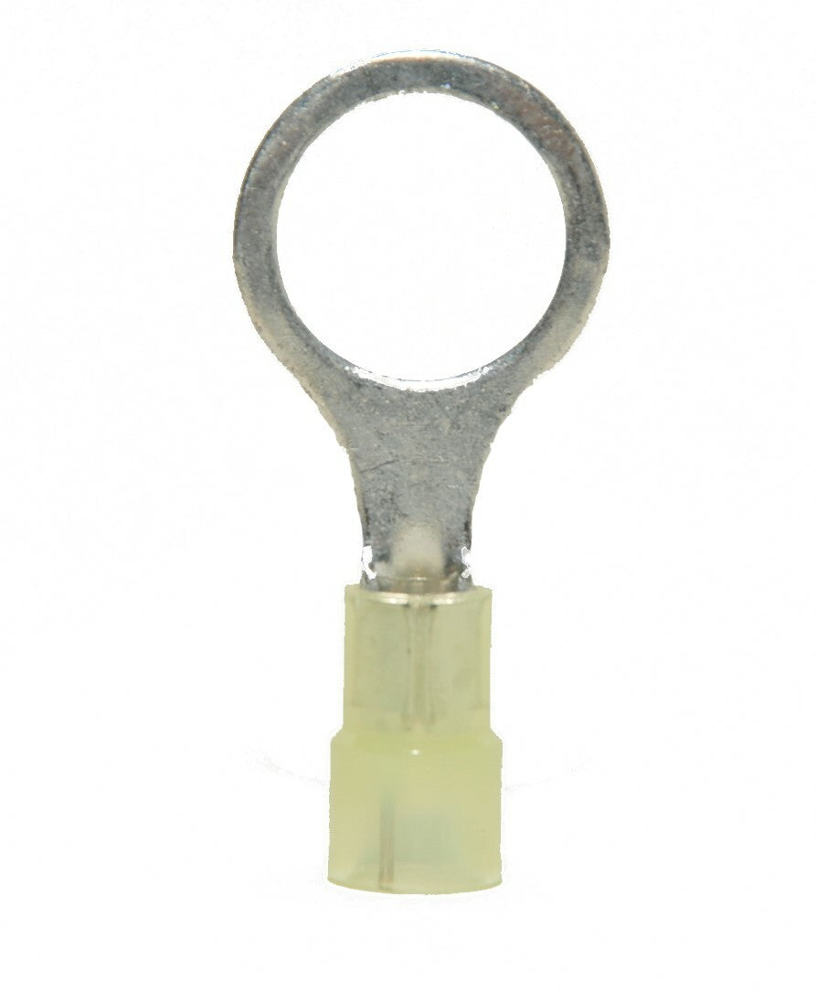 MVP 100 Yellow 10-12 AWG Nylon Insulated Ring Terminals 1/2" Stud - Made in USA