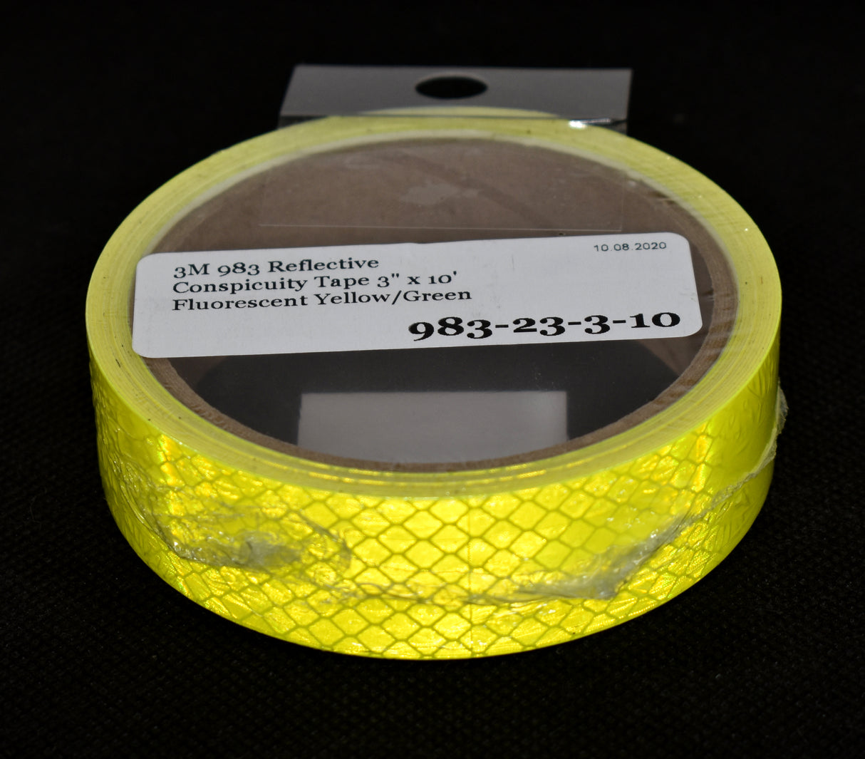 3M 1" x 10' Roll 983-23 Fluorescent Yellow-Green Reflective Tape