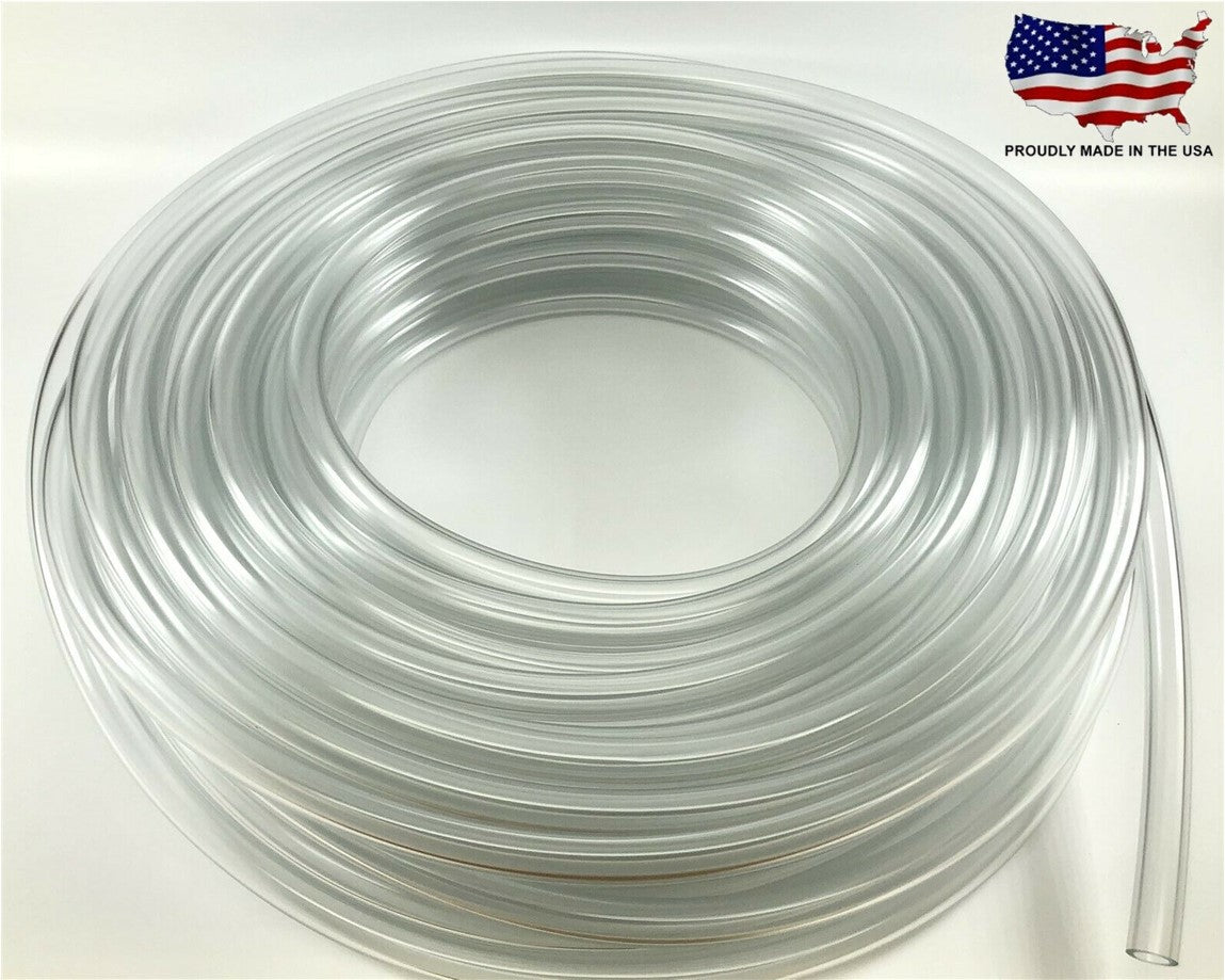 Versilon C219A PVC Tubing 1/2" ID x 5/8" OD - 50' Roll | USA Made