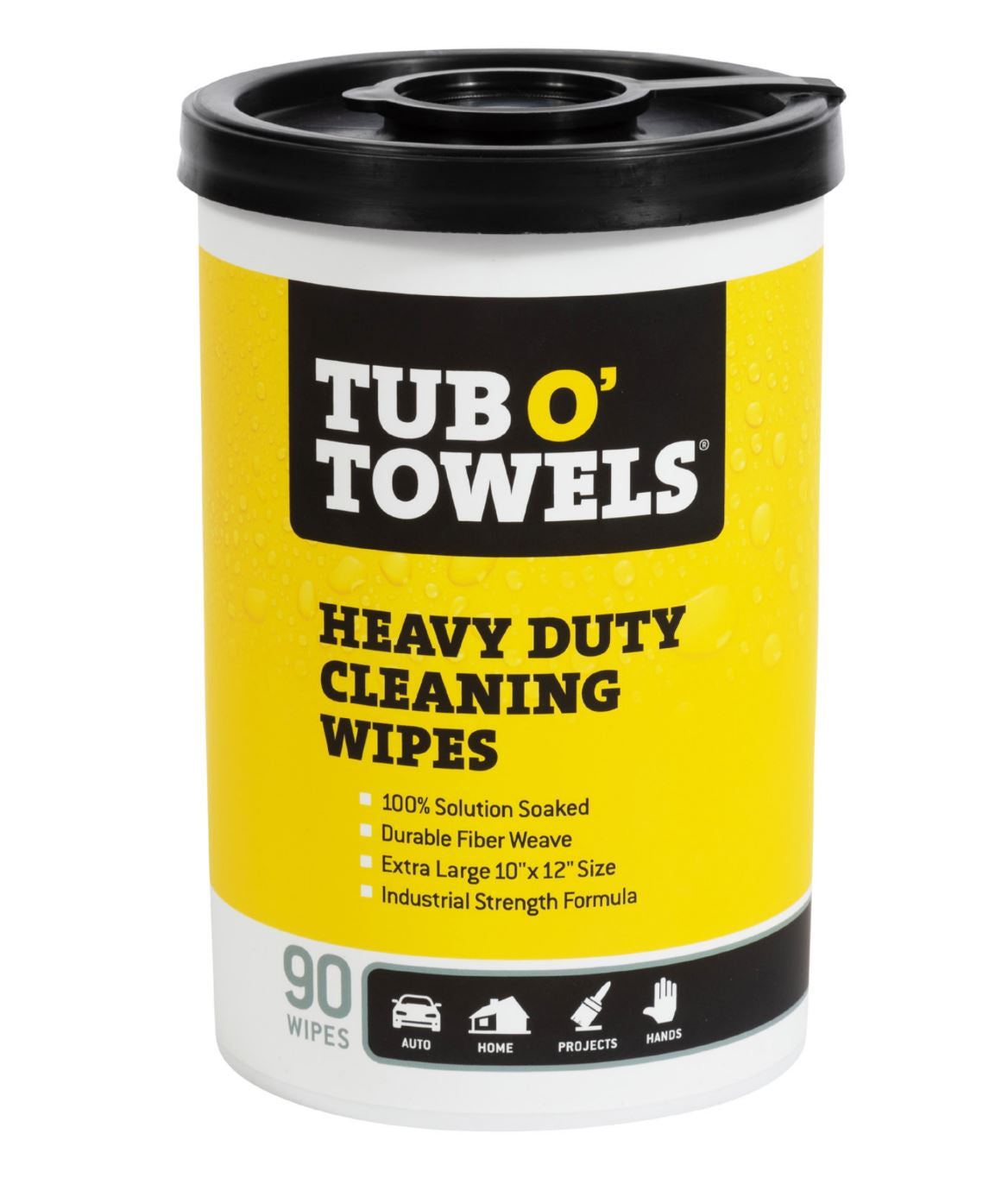 Tub O' Towels TW90 Heavy Duty Cleaning Wipes - 90 Count Industrial Strength Towels