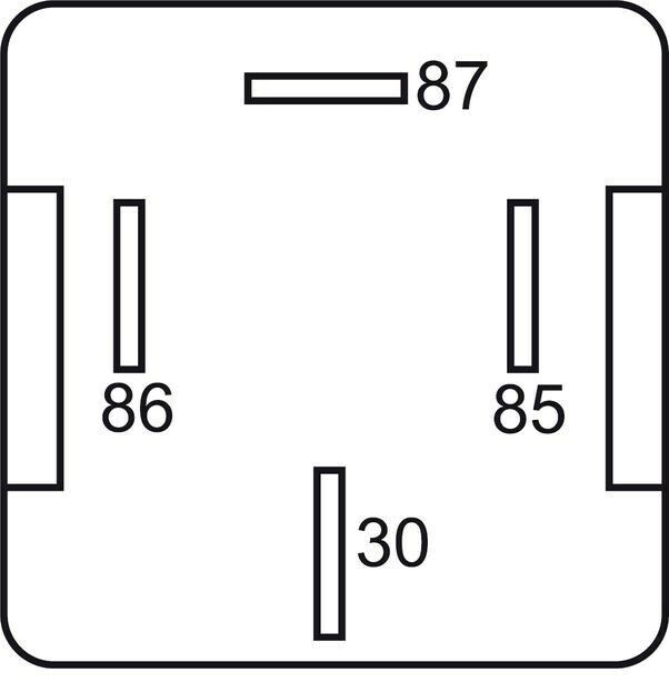 GEBE 993061 Mini Relay 4 Terminal SPST NO 12V 40A with Diode Made in Germany