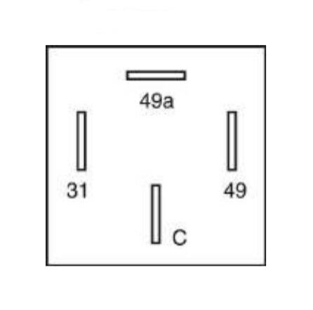 GEBE 990261 12V 2/4 x 21W Flasher Relay 4 Terminal - Made in Germany