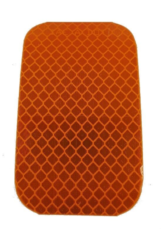 Ten 3M 22581 989-74 3-1/2" x 2" Amber Conspicuity Tape Reflectors - Made in USA
