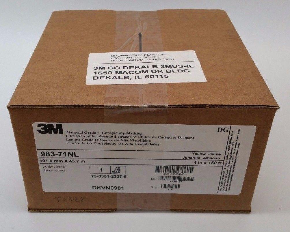 3M 30928-30 4" x 30' School Bus Yellow Tape Conspicuity Reflective Marking 983