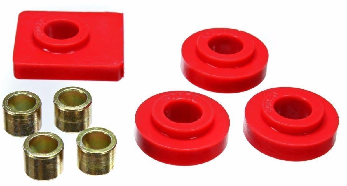 Energy Suspension 30.4018R Red Poly Hood Hinge Pivot Bushing Set - Peterbilt 379