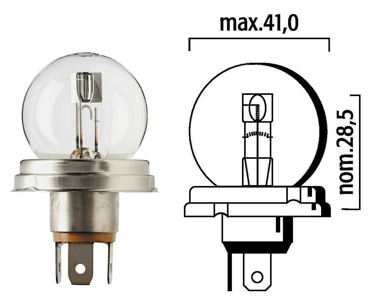 Flosser 3770 R2 24V 55/50 Watt Headlight Bulb ATV UTV Scooter Motorcycle Go Cart
