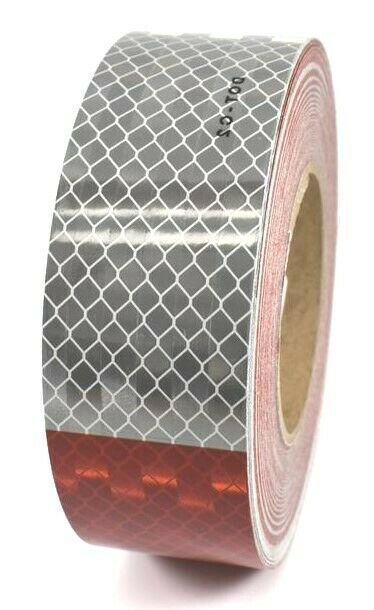3M Reflective Tape 11" Red/7" White Pattern 913 Series 2"x150' RL DOT (Kiss Cut)
