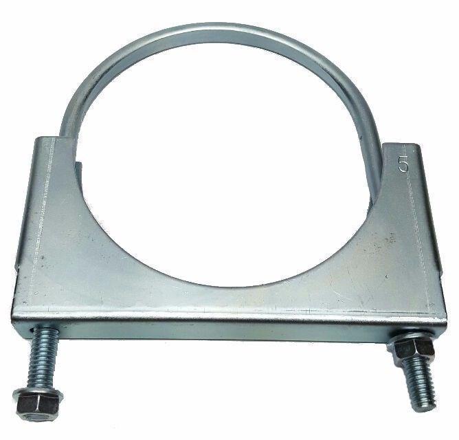 MVP 5" Zinc Plated Exhaust Pipe Clamp - Flat U Bolt - JSF50ZN