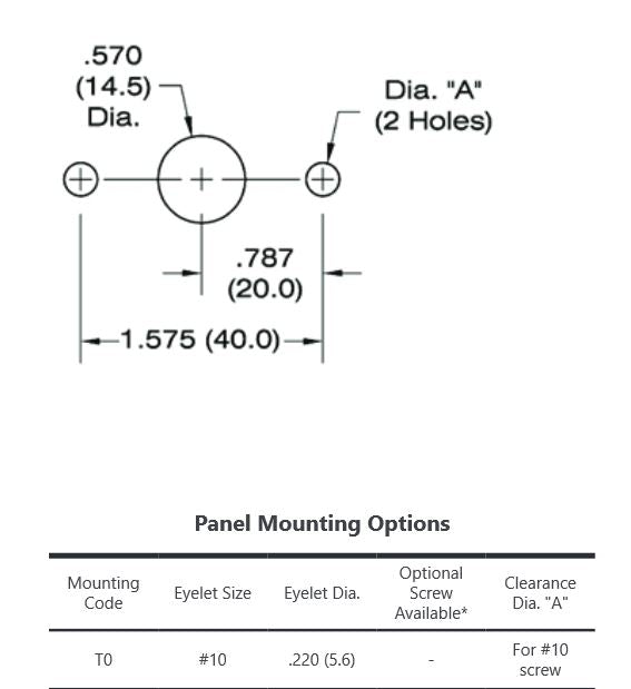 Mechanical Products - 50 Amp Push to Reset Panel Mount Circuit Breaker CBHD50 - Series 18