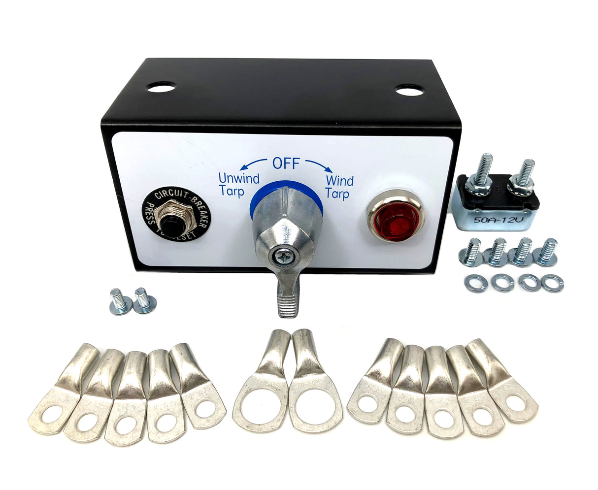 MVP - Dump Truck Flip Tarp Motor Rotary Switch Kit - 12V 50 Amps - Roll Up Tarps