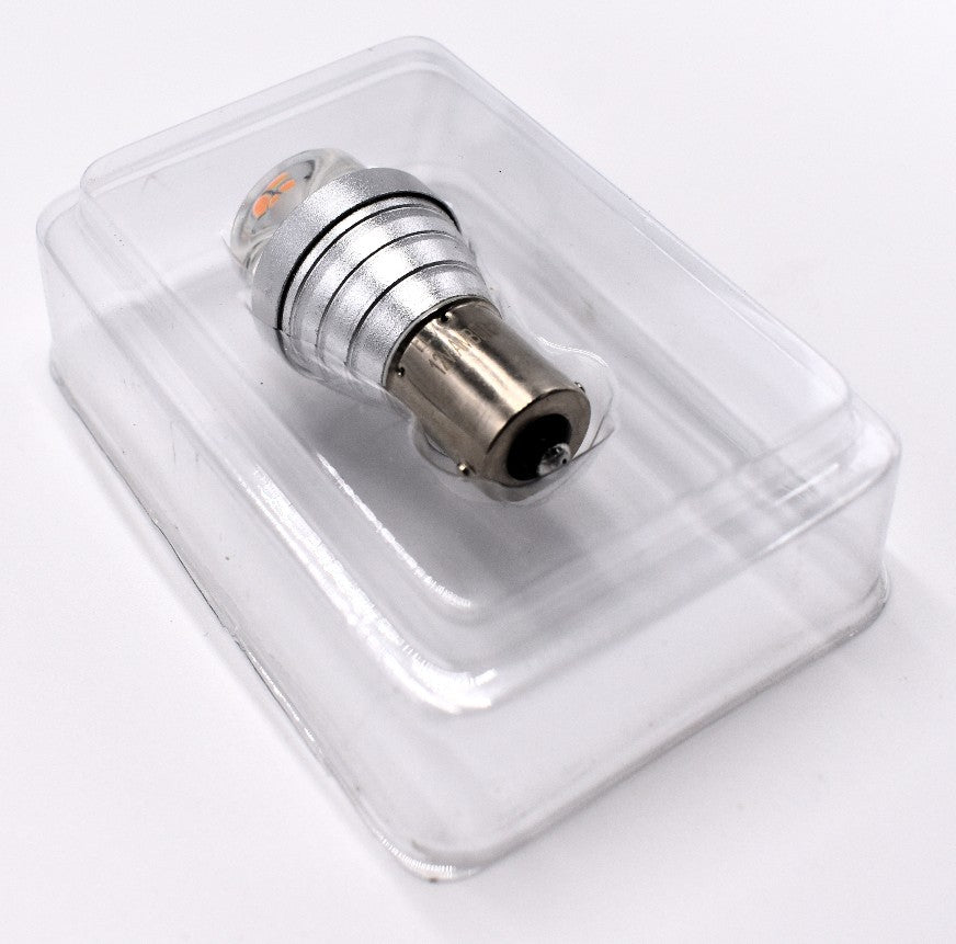 Flosser 916677 Amber BA15S 12V 21W LED Mini Bulb 1156 Equivalent