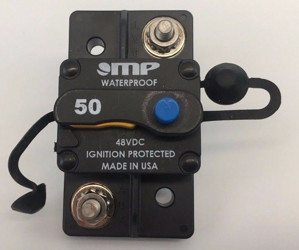 Mechanical Products - 50 Amp Surface Mount Circuit Breaker Type 3 Manual Reset DC - Series 17