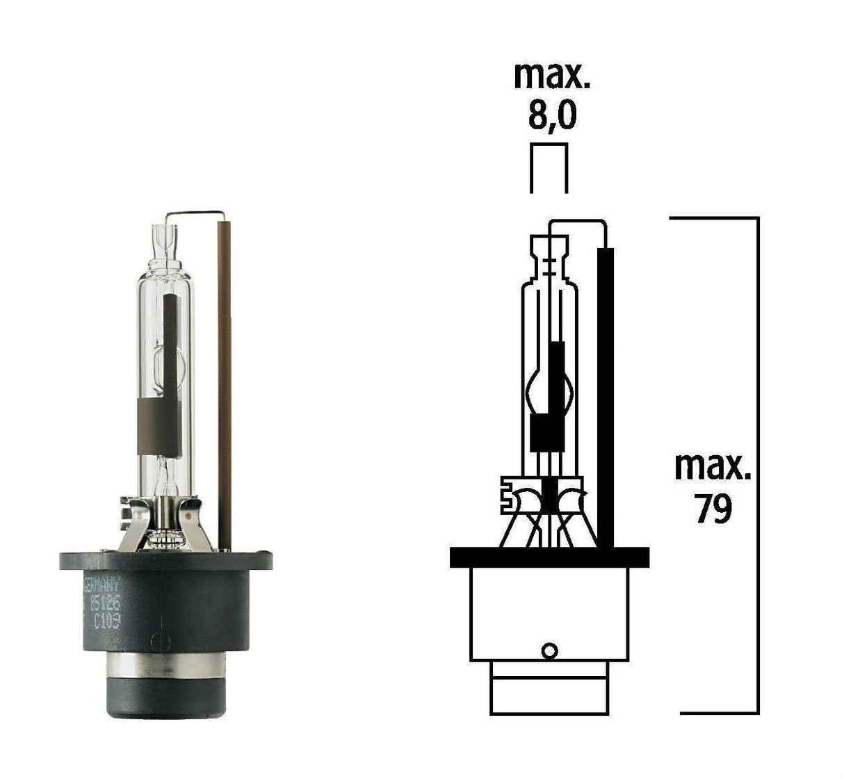 Flosser 85426 85V/35W D2R HID Xenon 4200°K Light Bulb