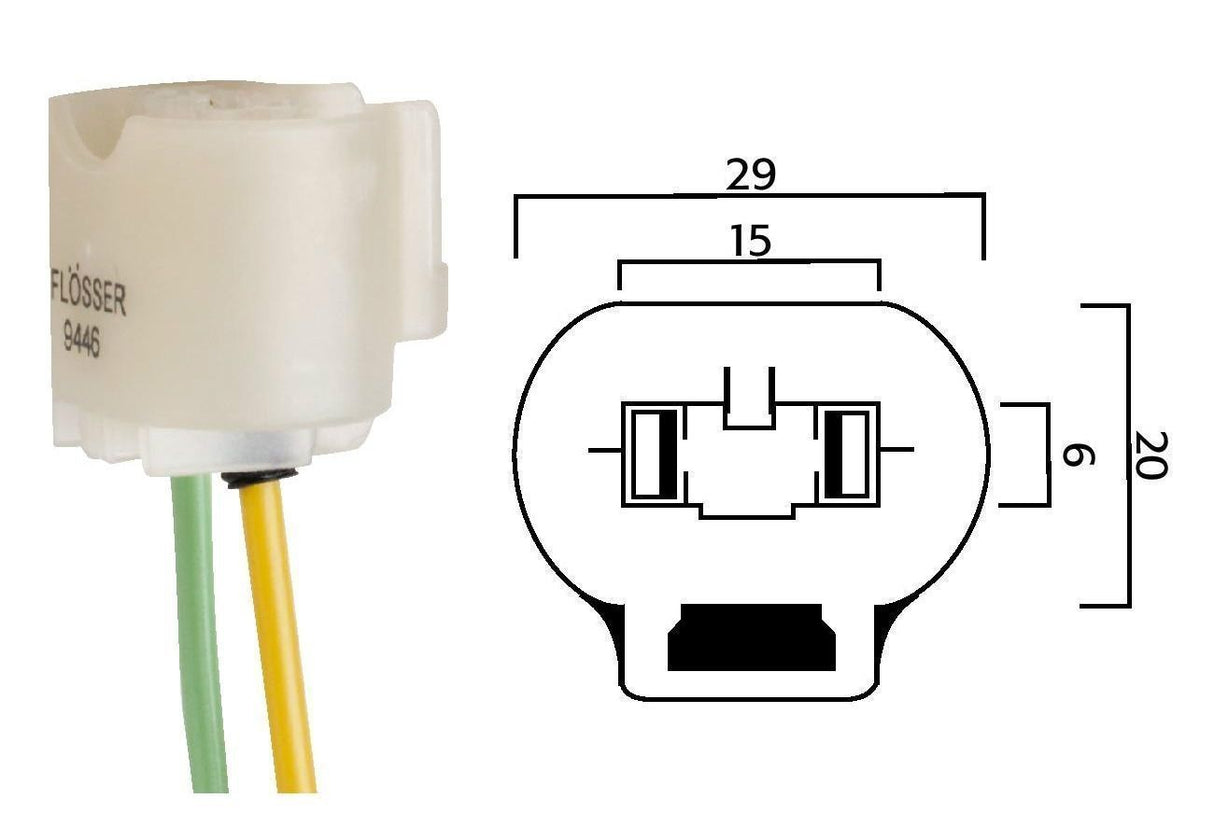 Flosser 9446 Halogen Lamp Socket for HB4 9006 Head Light