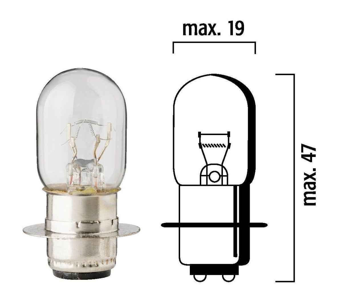 Flosser 1181 12V 18/18W P15d-25-1 Motorcycle ATV UTV Scooter Headlight Bulb