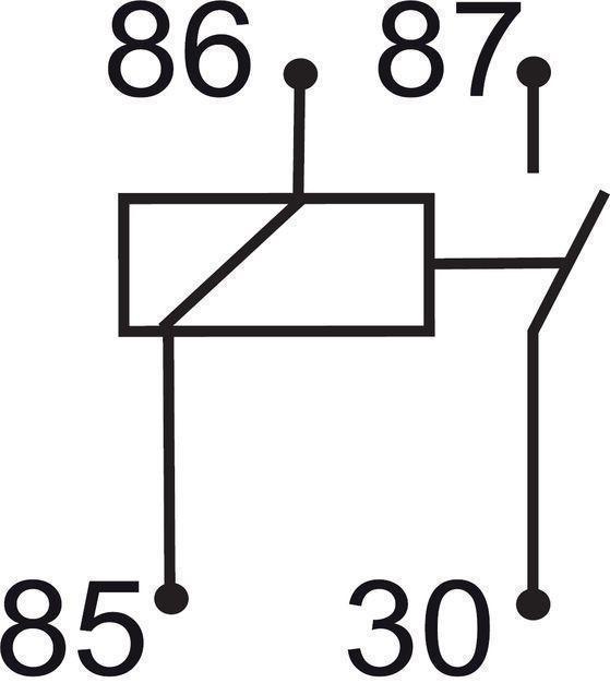 GEBE 990011 4 Terminal Pin SPST NO Mini Relay 12V 30A - Made in Germany