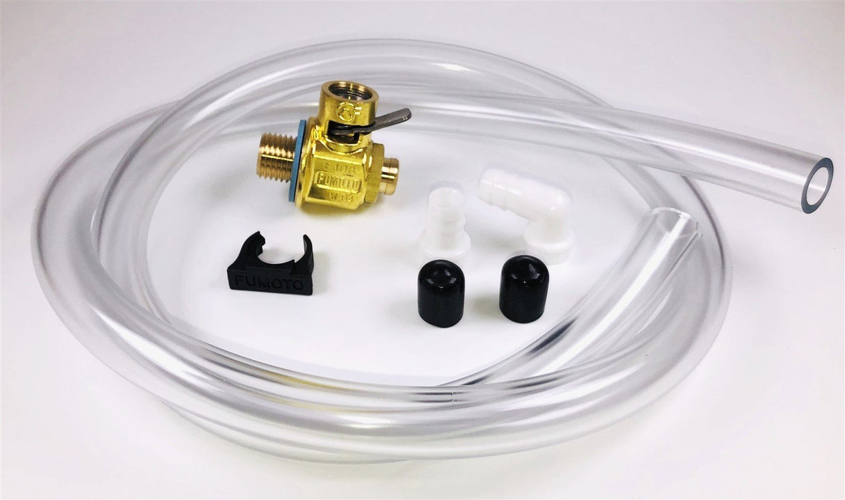 Fumoto F137S Oil Drain Valve - 2 Caps & 3' of HD 3/8" ID PVC Tubing - S/S F107S