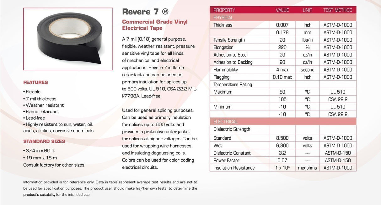 Plymouth Rubber 3903 Brown 7 Mil Vinyl Electrical Tape 3/4" x 60' - 10 Rolls