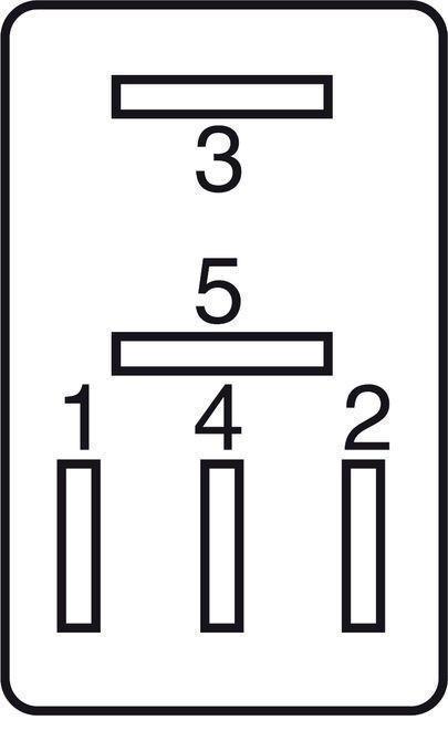 GEBE 990561 5 Terminal Changeover Micro Relay with Resistor 12V 15/25A - Germany