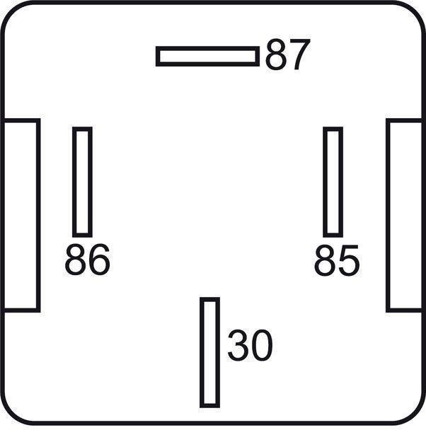 GEBE 993041 Mini Relay 4 Terminal SPST NO 12V 40A with Resistor Made in Germany