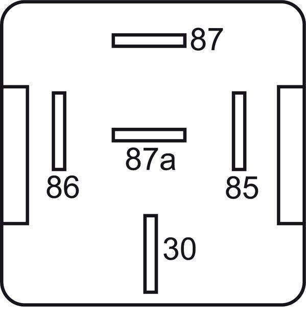 GEBE 990621 5 Terminal Changeover Mini Relay with Diode 12V 30/40A - German Made