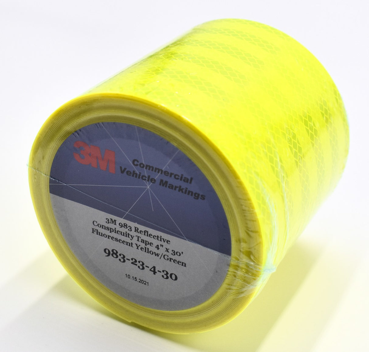 3M Fluorescent Yellow-Green 983-23 Retro Reflective Marking Tape 4" x 30' Roll
