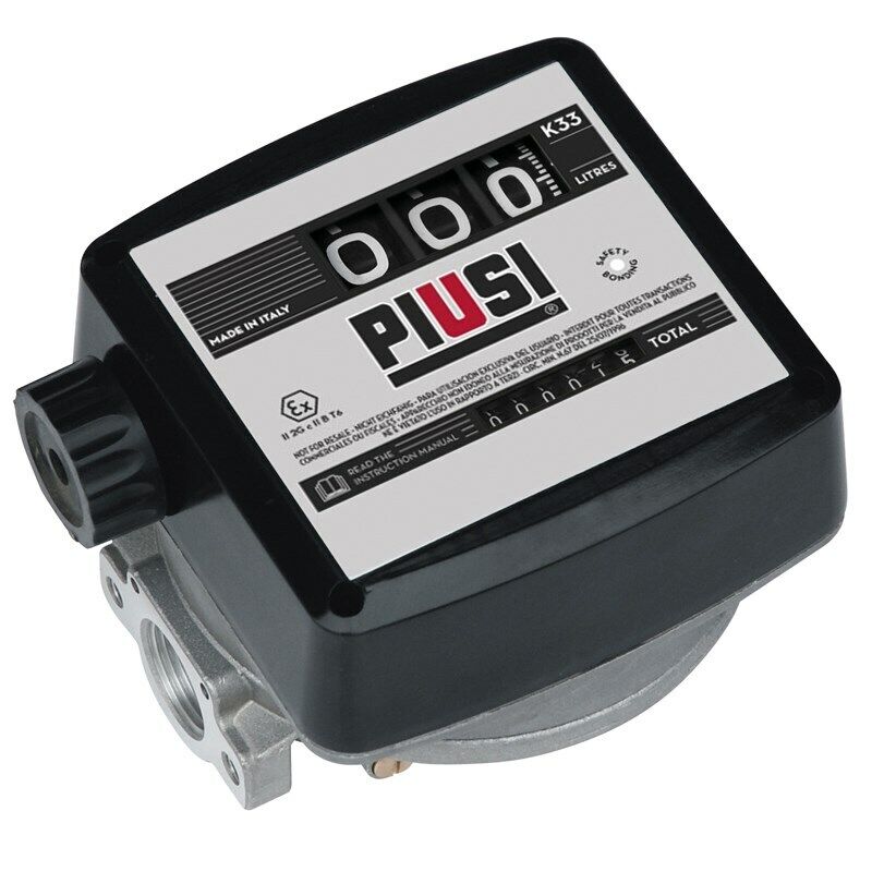 Piusi USA F00375500 EX50 12V Gasoline Pump, Auto Nozzle, K33 Meter