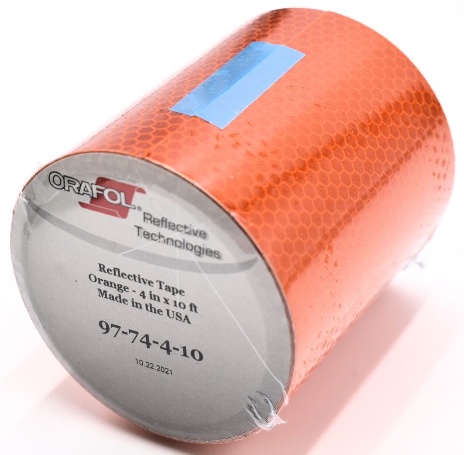 Orafol 4" x 10' Roll Orange Reflective Tape 5900 Series - Made in the USA