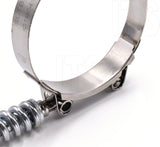 Jolly HD Spring Loaded SAE 44 T-Bolt Clamp 2-1/4" to 2-9/16" | Heavy Duty Stainless Steel