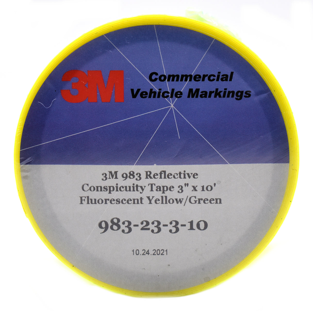 3M 3" x 10' Roll 983-23 Fluorescent Yellow Green Reflective Tape