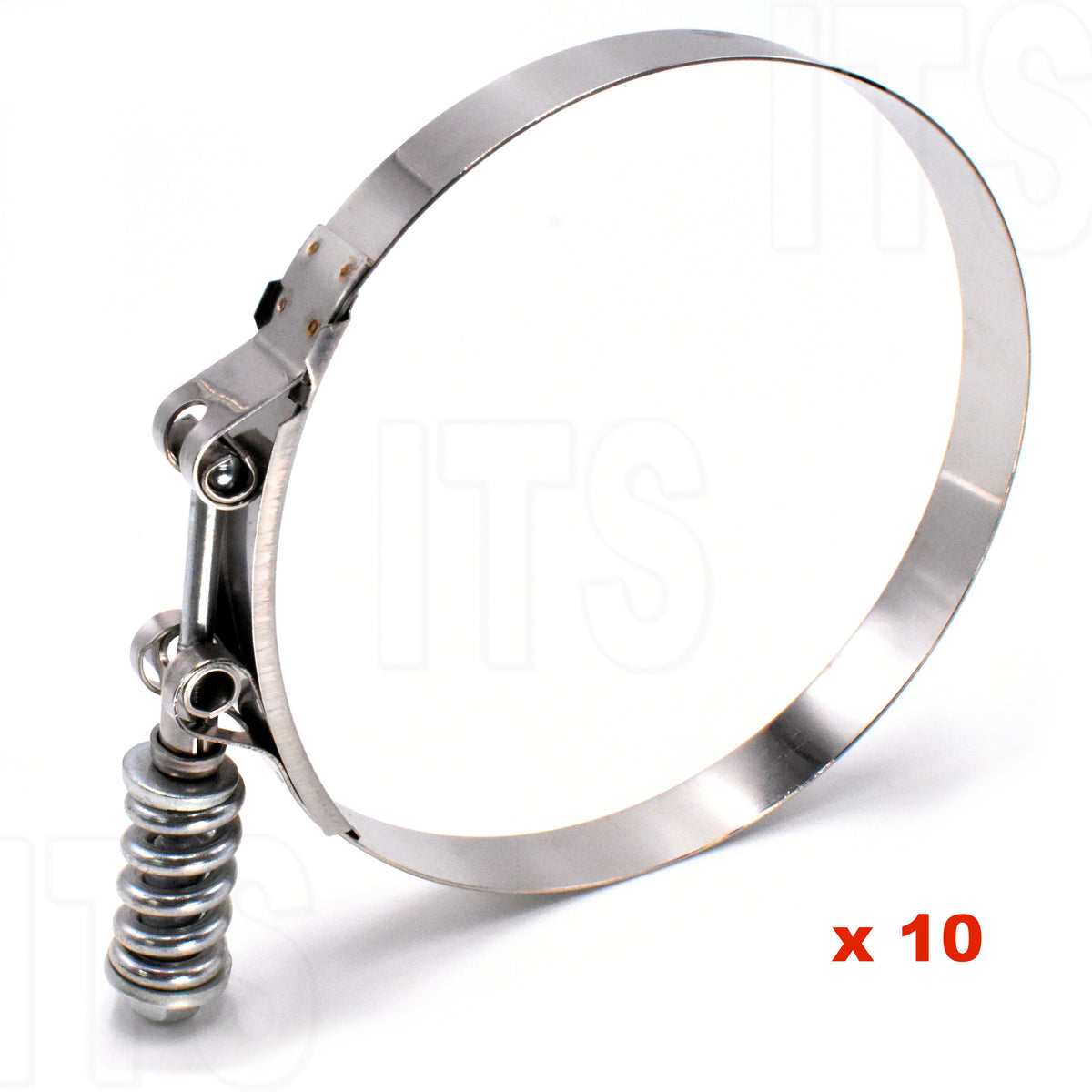 Jolly (10) HD Spring Loaded SAE 204 T Bolt Clamps 7-1/4