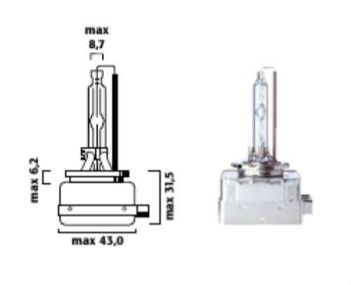Flosser 85410 D1S HID Xenon Lamp 4200°k Head Light Bulb- Made in Germa —  Industrial Tec Supply