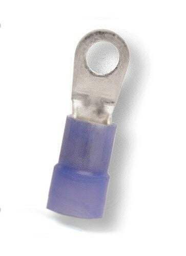 MVP 10 Blue 6 AWG Nylon Insulation Ring Terminals #10" Stud